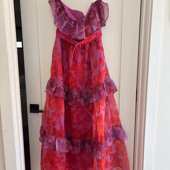 Anthropologie Dresses & Skirts - Anthropologie • Floral Strapless Tiered Belted Maxi Dress • Size S • Brand New